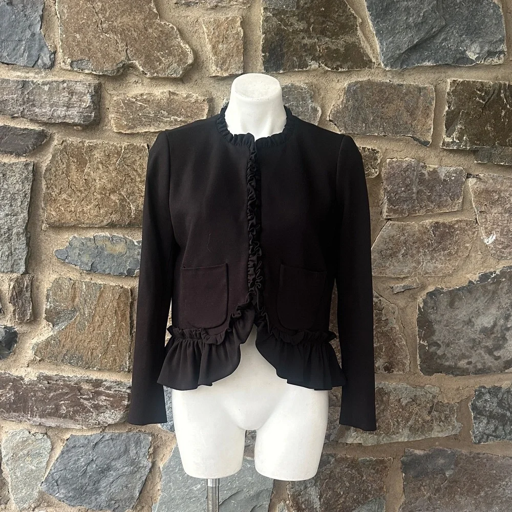 J.Crew The Going-out Blazer With Ruffles size 8